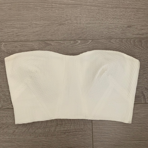Topshop Tops - Topshop White Crop Tube Top